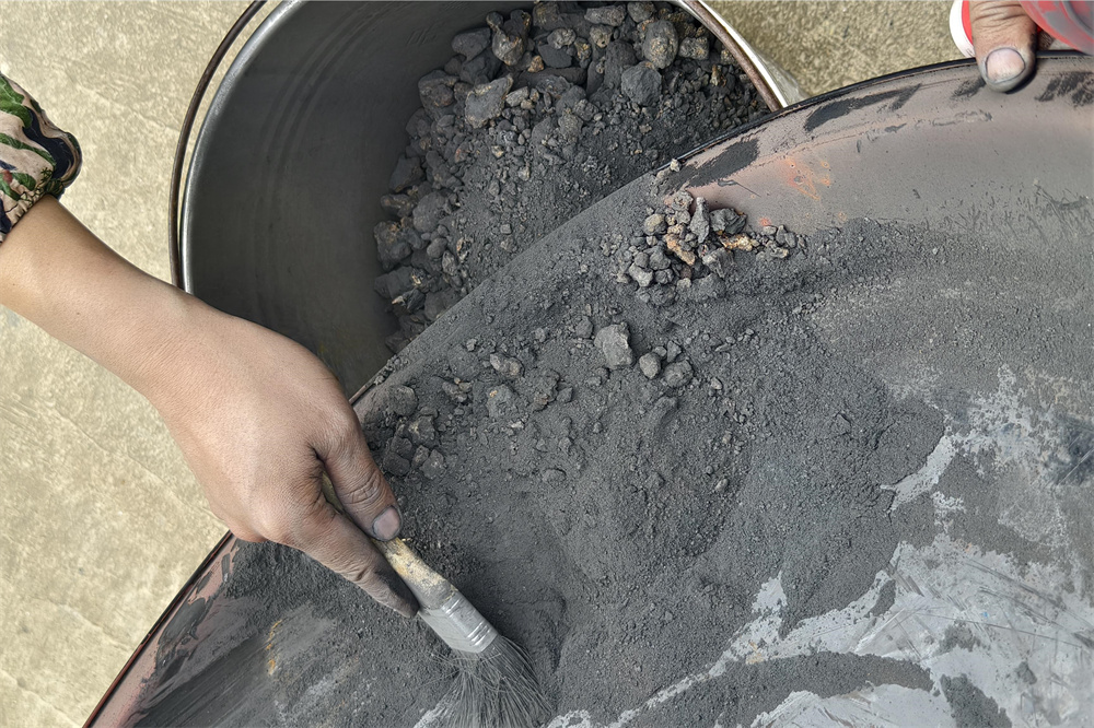 Germanium powder is formed through a specific process.